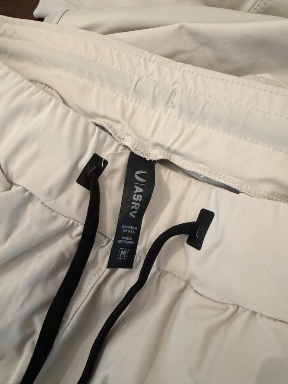 ASRV Tetra-Lite Cargo High Rib Joggers Beige Men's Medium